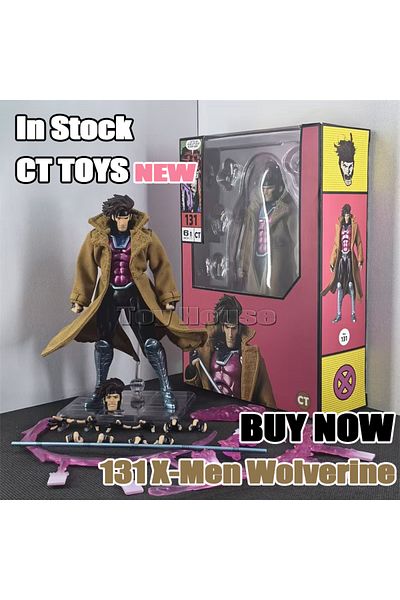 BANDAI CT Factory جديد مع الصندوق متوفر في المخزون لعبة Ct Toys Gambit Figure Mafex 131 X-Men Wolverine Shf Anime Action Fi