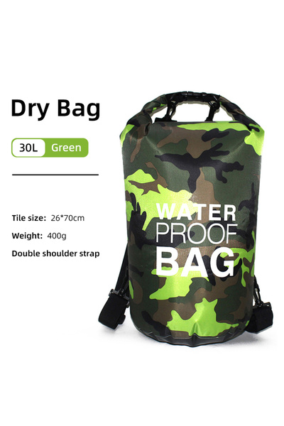 Choice 30L Green 30L 15L Waterproof Dry Bags With Wet Separation Pocket Backp...