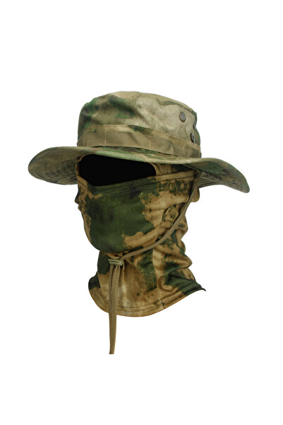 Choice قبعة بوني مموهة خضراء 60 AT، قبعة بالاكلافا، بدلة قبعة ناعمة قابلة للط...