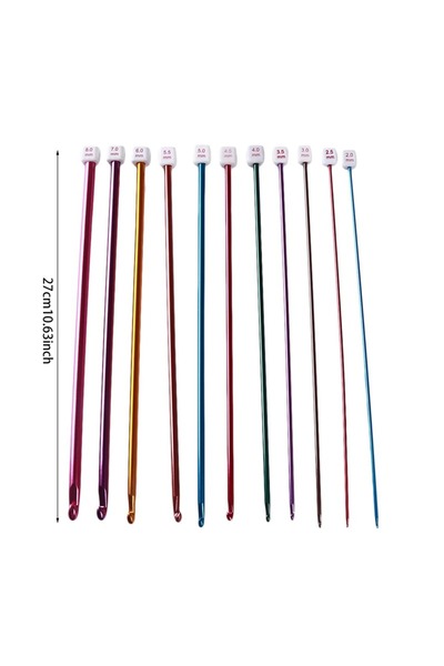 Choice مجموعة إبر الحياكة الأفغانية التونسية متعددة الألوان من 11 قطعة 11 قطع...