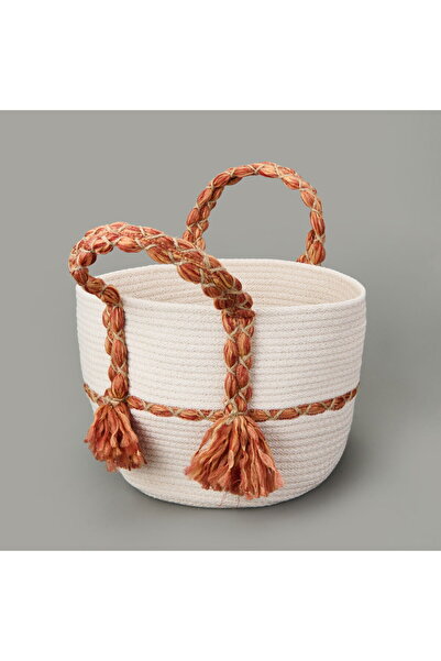 Simple Living Urban Delight Декоративний кошик - Кремовий / Помаранчевий - 25x21 см