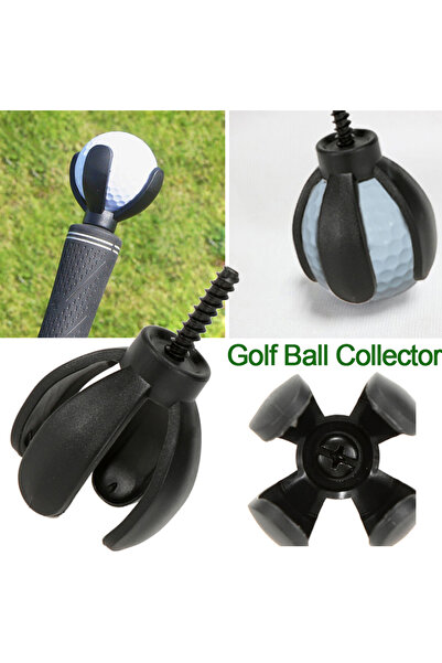 Choice مشبك التقاط كرات الجولف من قطعة واحدة باللون الأسود، أداة استعادة متين...