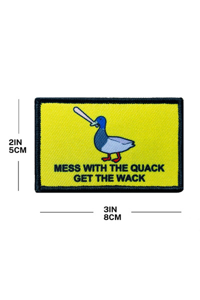 Choice Yellow Don't Mess with the Quack Goose & Honk Get Bonk Patches - 2"x3"...