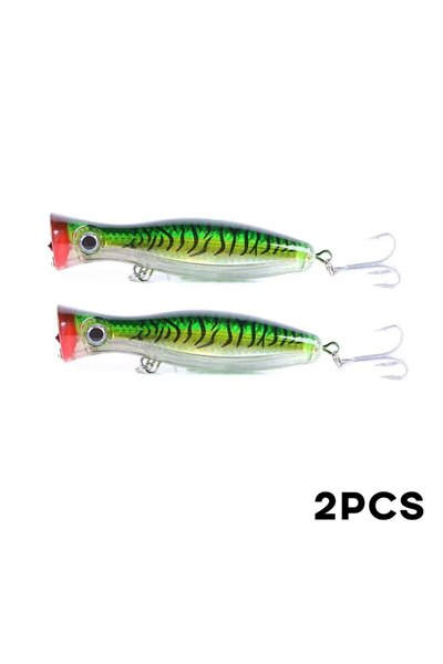 Choice قطعتان من طُعم الصيد الكبير باللونين الأسود والأخضر، قطعتان من طُعم ال...