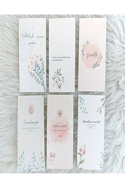 Merve ÖZTÜRK İslami Kitap ayracı Set 6lı Dua Ayet Ayraç serisi