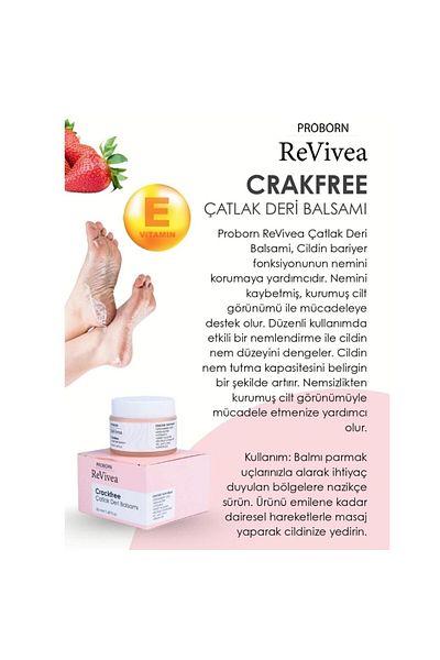 PROBORN Revivea Stretch Mark Skin Balm 50 ml Intensive Moisturizer for Heel, Elbow and Knee Cracks (Crackfree)