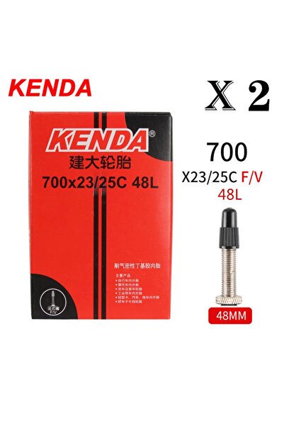 Kenda أنبوب داخلي للدراجة من قطعتين مقاس 23-25c FV 48L مقاس 20/26/27.5/29/700c من مطاط بوتيل من شريدر بريستا للطرق الجبلية