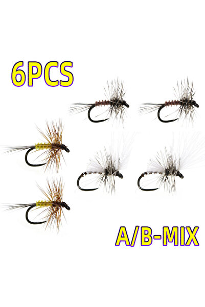 Choice 6 قطع من مزيج AB، 6 قطع رقم 20 من ذبابة مايو غير الحادة، ذبابة البعوض ...