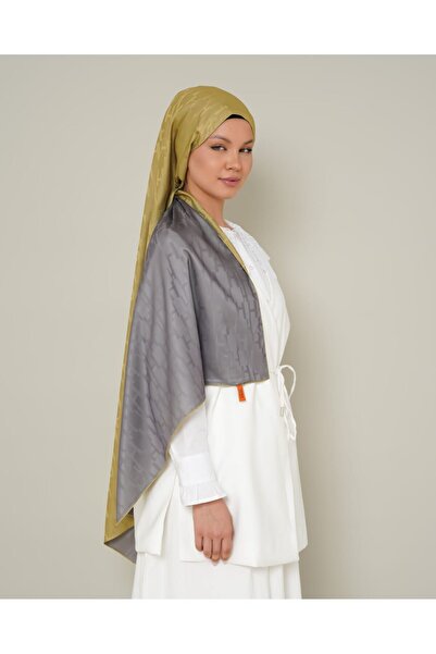 LEİLA SCARF Double Sided Silk Jacquard Shawl H Pattern