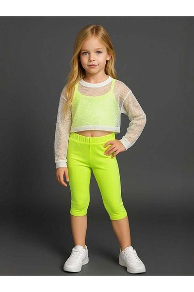 Zekids Girl's Long Sleeve Mesh Crop (Inside Bluz Not Included)