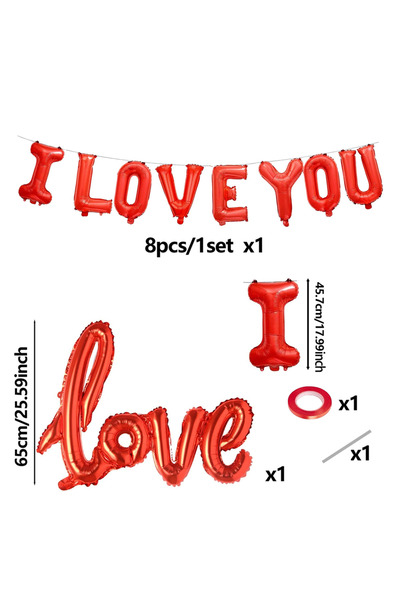 Choice لافتة أخرى بحروف I LOVE U حمراء مقاس 16 بوصة مكتوب عليها I Love You، ب...