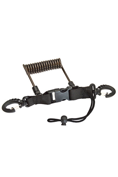 Choice كابل لولبي أسود مضاد للضياع، مصابيح يدوية، حزام أمان للغوص والغطس وركو...