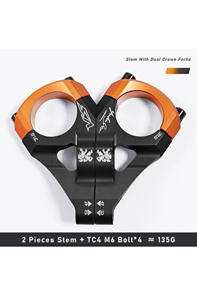 Choice جذع دراجة KRSEC MTB أسود برتقالي + مسامير TC4 M6 CNC من سبائك الألومني...