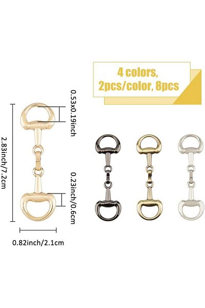 Choice AECH04-11760 Bit Buckles Horse Bit Buckle Double Bit Buckle for DIY Snaffle Bit Horse Jewelry Loafer