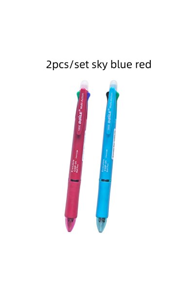 Choice sky blue red set Creative 5 In 1 Multicolor Erasable Gel Pens, 4 Color...