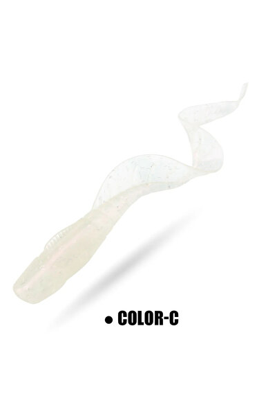 Choice Color-C Spinpoler 11cm طُعم ناعم دودة يرقة 3 قطع ذيل طويل يرقة كرنك اص...