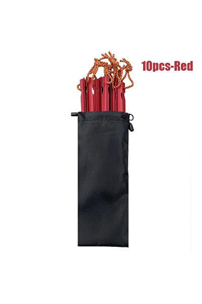 Choice 10 قطع حمراء مع حقيبة خفيفة الوزن 10 قطع 18 سم من سبائك الألومنيوم أوت...