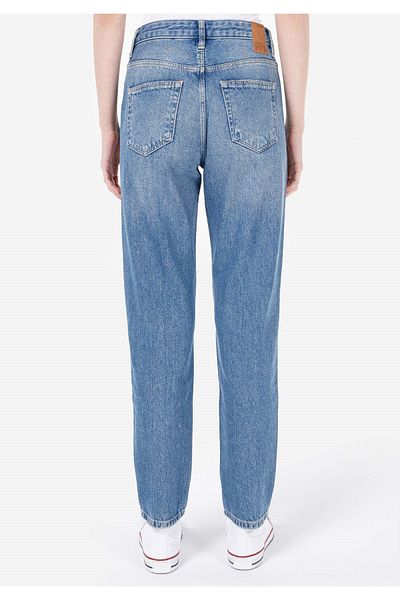 Colin's Mom Fit Pantaloni de damă din denim indigo cu picioare contractate