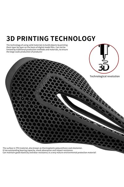Choice F01 3D Printed KOCEVLO R0 3D Printed Bike Saddle Carbon Fiber Hollow Comfortable Breathable MTB Moun
