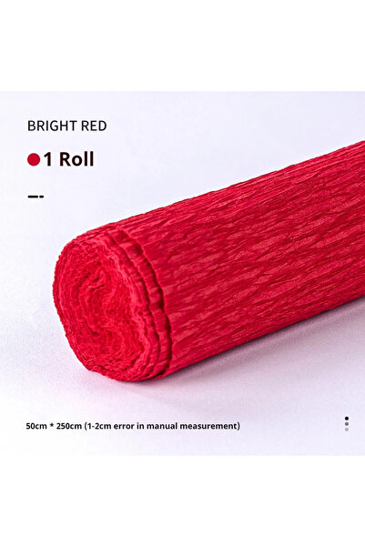 Choice لفة واحدة من ورق الكريب الملون المصنوع يدويًا باللون الأحمر الفاتح، 20...