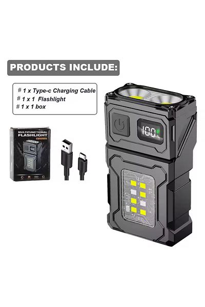 Choice 1pc 2pc Mini LED COB Flashlight Dual Light Source Super Bright Headlight USB Charged 180°Rotatable O