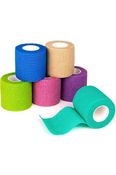 Choice Combinatorial 6/12 Rolls Self Adhesive Bandage Wrap, Cohesive Bandage Wrap for Sport & Athletic, Bre