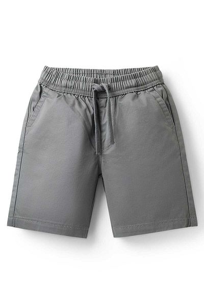 Pine kids Above Knee Length Solid Shorts - Grey
