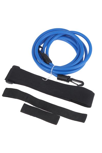 Choice Blue Swimming Training Latex Tubes Safety Rope Swim Training Resistance Elastic Belt Adjustable Swim