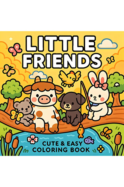 Choice كتاب تلوين متعدد الأصدقاء الصغار بأنماط جريئة وسهلة للبالغين، كتاب رسم...