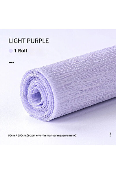 Choice لفة واحدة من ورق الكريب الملون المصنوع يدويًا، لونها بنفسجي فاتح، 20 ل...