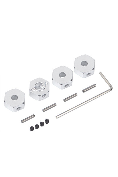 Choice 4 قطع من محاور العجلات السداسية المصنوعة من الألومنيوم مقاس 5 مم و12 م...