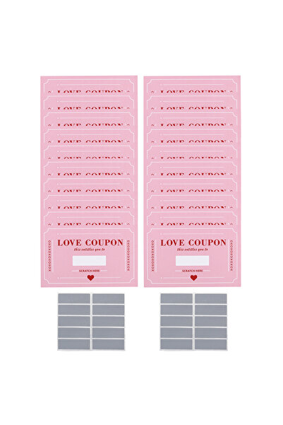 Choice1 ٢٠ قطعة وردية اللون، ١٠ قطع/٢٠ قطعة، بطاقات خدش للأزواج، مناسبة لعيد ...