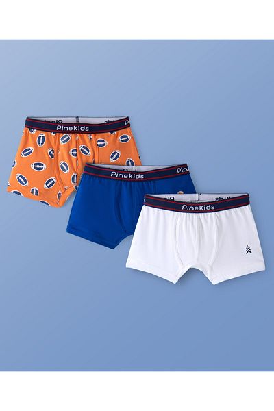 Pine kids Pine Kids Cotton Spandex Knit Printed Briefs (Pack of 3) - Color May Vary