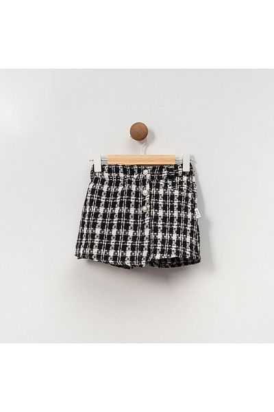 Overdo Plaid Tweed Fabric Children's Shorts Skirt 100% Cotton