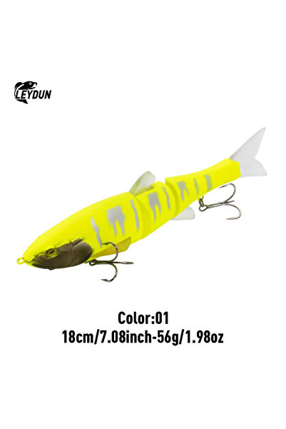 Choice 01 LEYDUN DOWZ SWIMMER 180SF 2oz طُعم صيد بطيء عائم ثلاثي المفاصل صلب