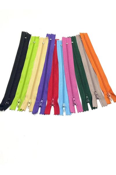 karantuhafiye Skirt Zipper / Fine Tooth Zipper / Quality 10 Pieces Mixed Color