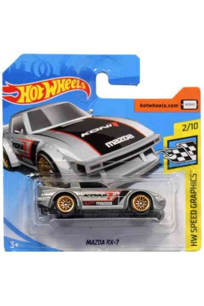 HOT WHEELS Masinuta metalica Hot Wheels, Mazda RX-7, Colectia 2019, Gri, 1:64