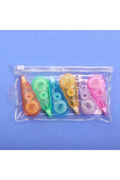 Choice candy color 6pc Set Correction Tape Kawaii Mechanical Cute Design Correction Tape - Perfect for Deco