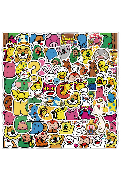 Choice 100PCS Cartoon Cute Animal Park Stickers for Helmet Bicycle Hand Account Pencil Case Decals LanLa...