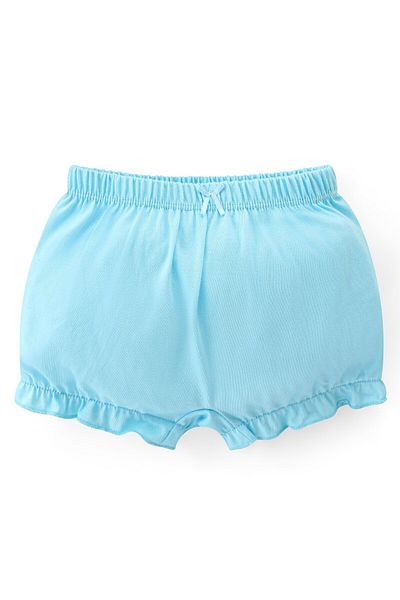 Babyhug 100% Cotton Knit Solid Bloomers Pack of 3 - Pink/Blue/Yellow
