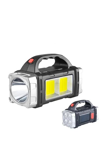 XIWANGFIRE 2cob sliver High Power Led Flashlights Camping Torch Work Light Solar Charge 4 Gear USB Rechargeable