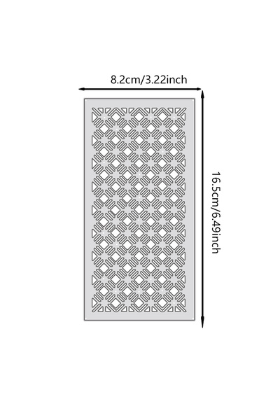 Choice 8.2X16.5CM 1PC grid background embossed metal cutting mold suitable fo...