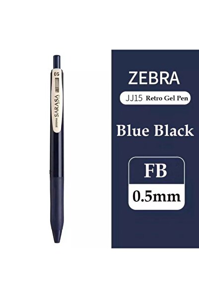 Choice قلم جل أزرق أسود من زيبرا ريترو JJ15 SARASA، أقلام دفع ملونة 0.5 مم للكتابة، 10 ألوان كاواي S
