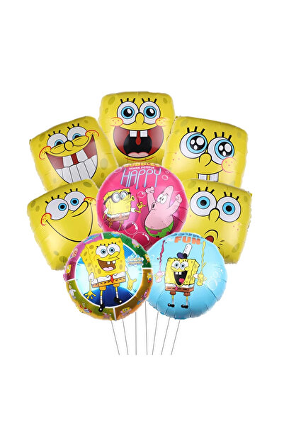 Choice عبوة واحدة من 8 قطع من بالونات سبونج بوب الكرتونية المربعة، مجموعة بال...