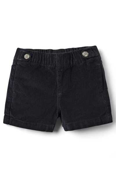 Bonfino شورت بتفاصيل أزرار - أسود