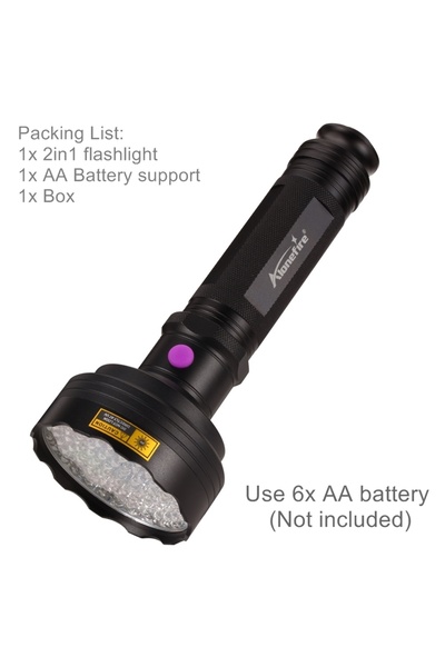 Choice AA UV and White light 100LED 2in1 UV&White Light Lighting Flashlight 395nm Pet Cat Dog Urine Detecto