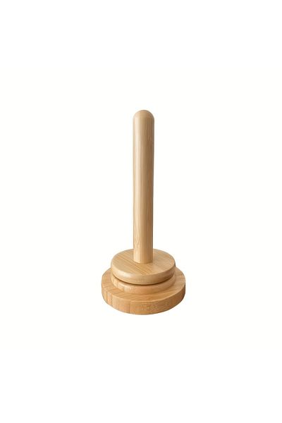 Choice A Portable Wooden Yarn Holder Wooden Yarn Organiser for Knitting and Crochet, Round Thread Roll Hol.
