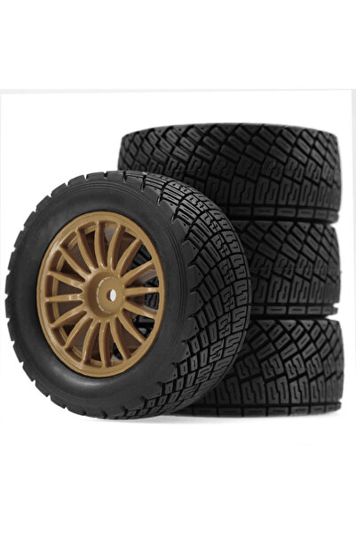 Choice طقم جنوط عجلات رالي بني مكون من 4 قطع، مقاس 80 مم، متوافق مع سيارات التحكم عن بعد للطرق الوعرة بمقياس 1/10، من إنتاج HSP 94177 وHPI W