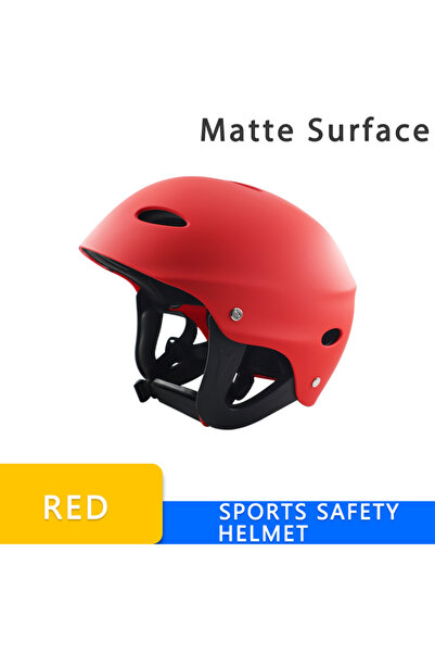 Choice خوذة رياضية مائية معتمدة باللون الأحمر غير اللامع بـ 15 لونًا، قوارب ا...