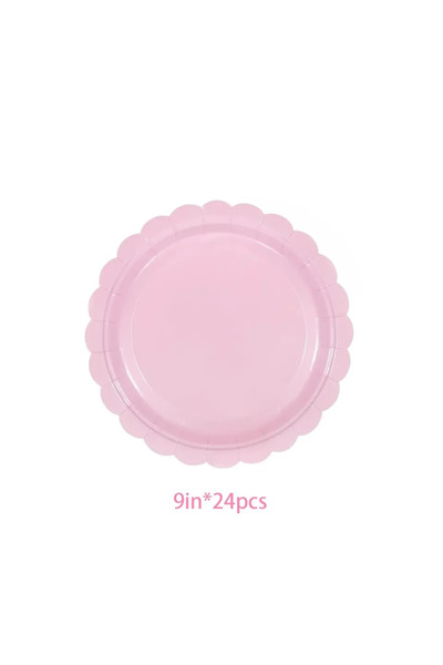 Choice مجموعة أدوات حفلات وردية متعددة القطع مكونة من 24 قطعة، تتضمن صينية ور...